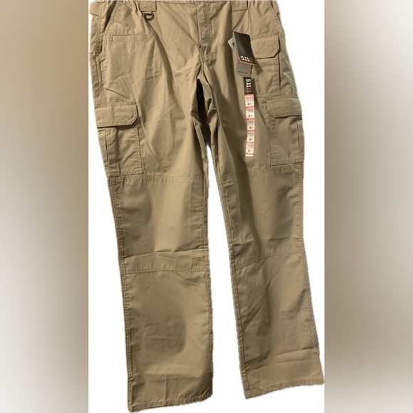 5.11 Tactical Pants - 5.11 Tactical Women's Cargo Khaki Pants - Tan - Size 16 Long